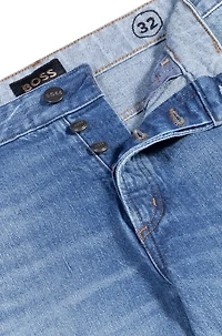 Classic-fit jeans blue comfort-stretch denim