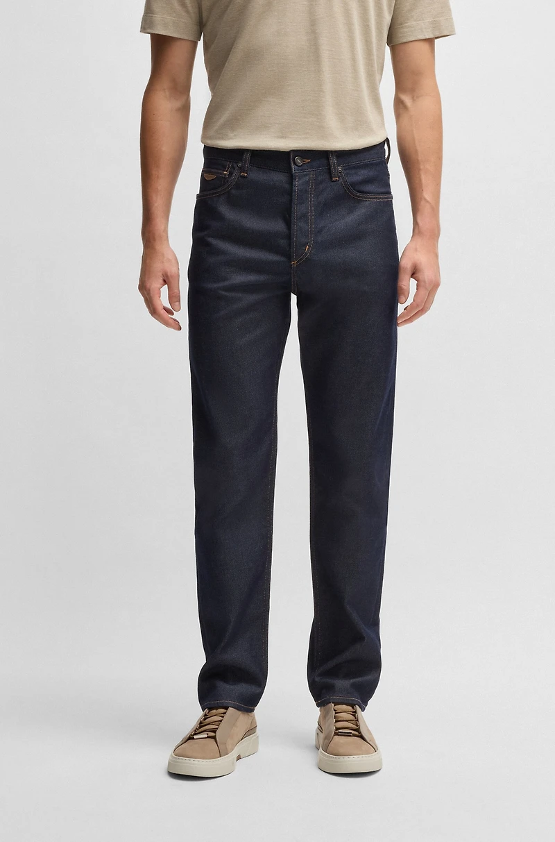 BOSS x ASTON MARTIN regular-fit jeans with carbon-fiber yarn