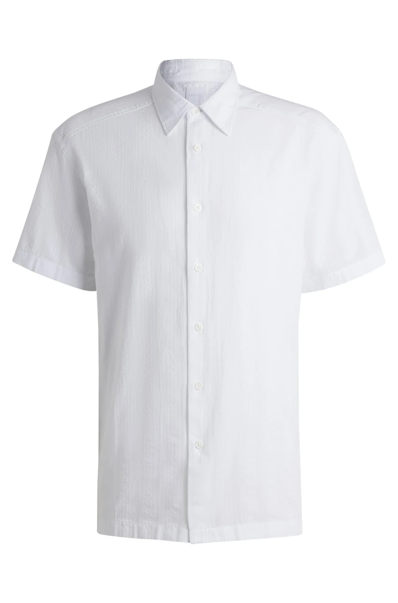 Relaxed-fit shirt striped cotton