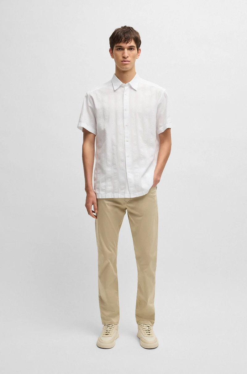 Relaxed-fit shirt striped cotton