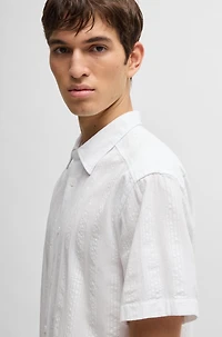 Relaxed-fit shirt striped cotton