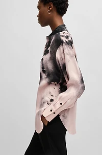 Tailored blouse with floral print