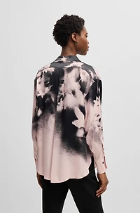 Tailored blouse with floral print