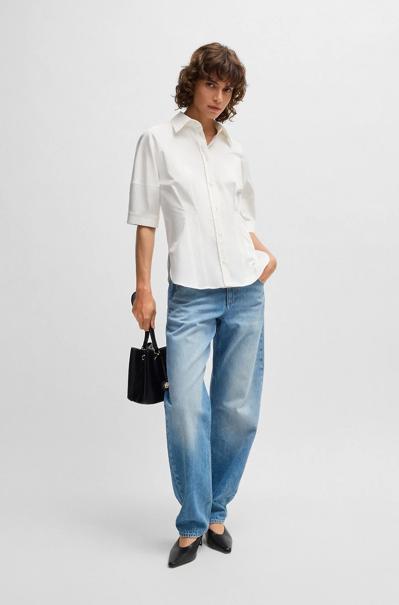 Tailored blouse stretch cotton