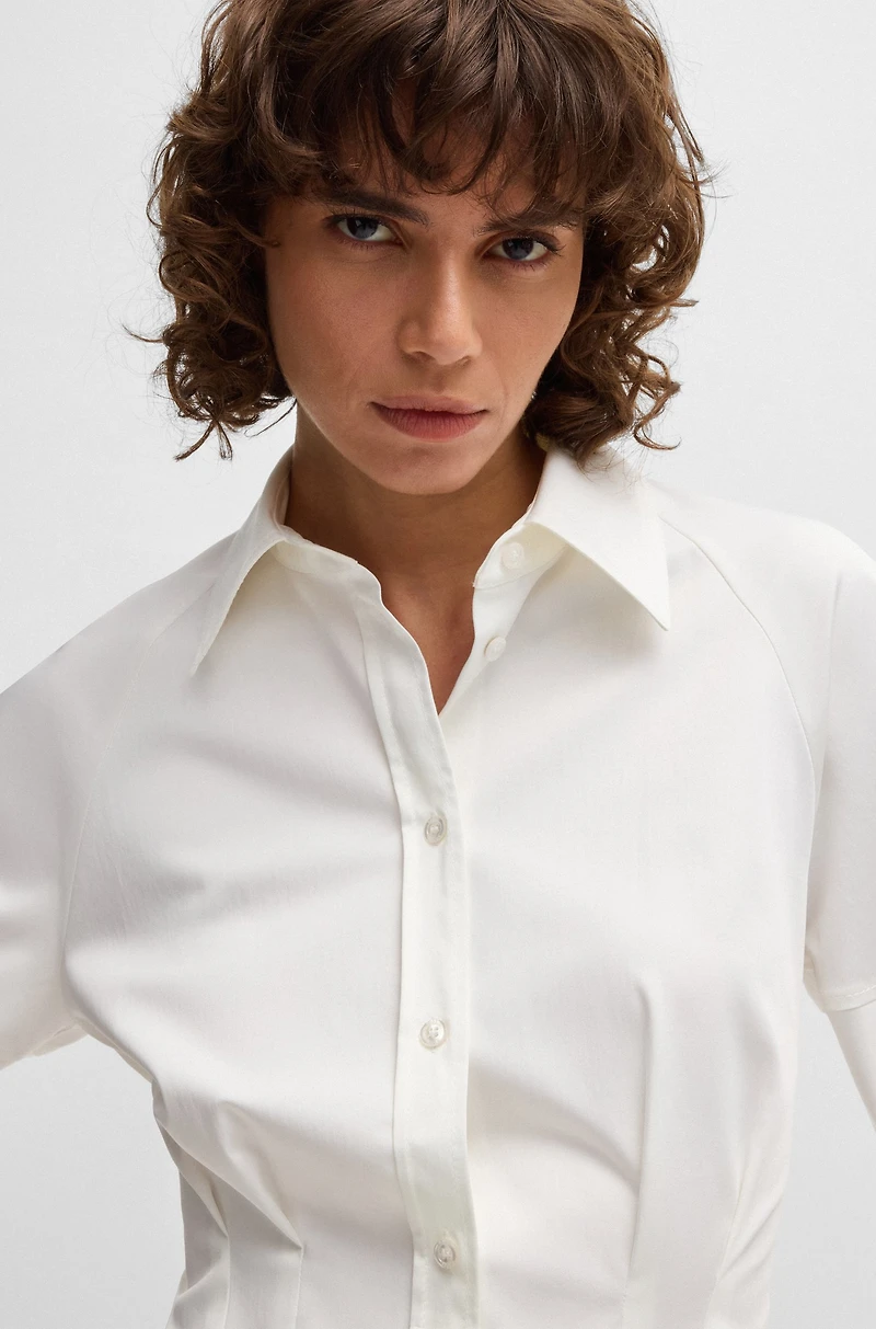 Tailored blouse stretch cotton