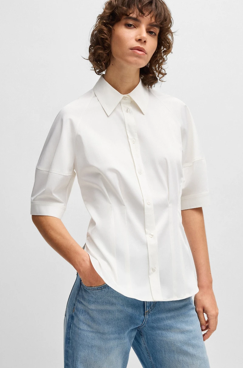 Tailored blouse stretch cotton