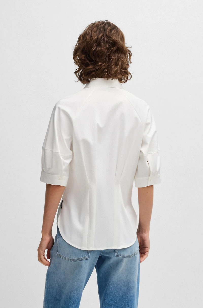Tailored blouse stretch cotton