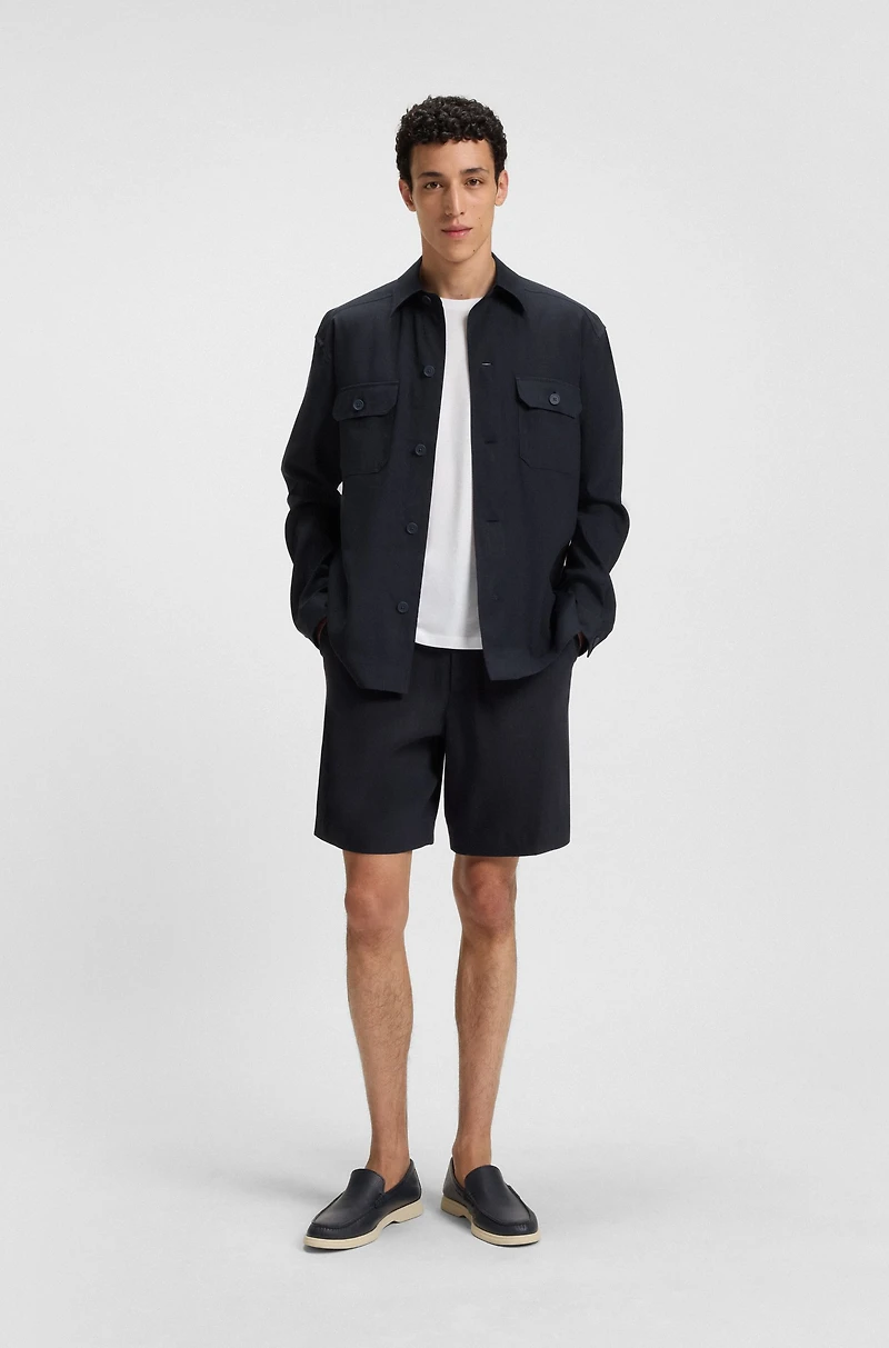 Relaxed-fit shirt an Italian-made linen blend