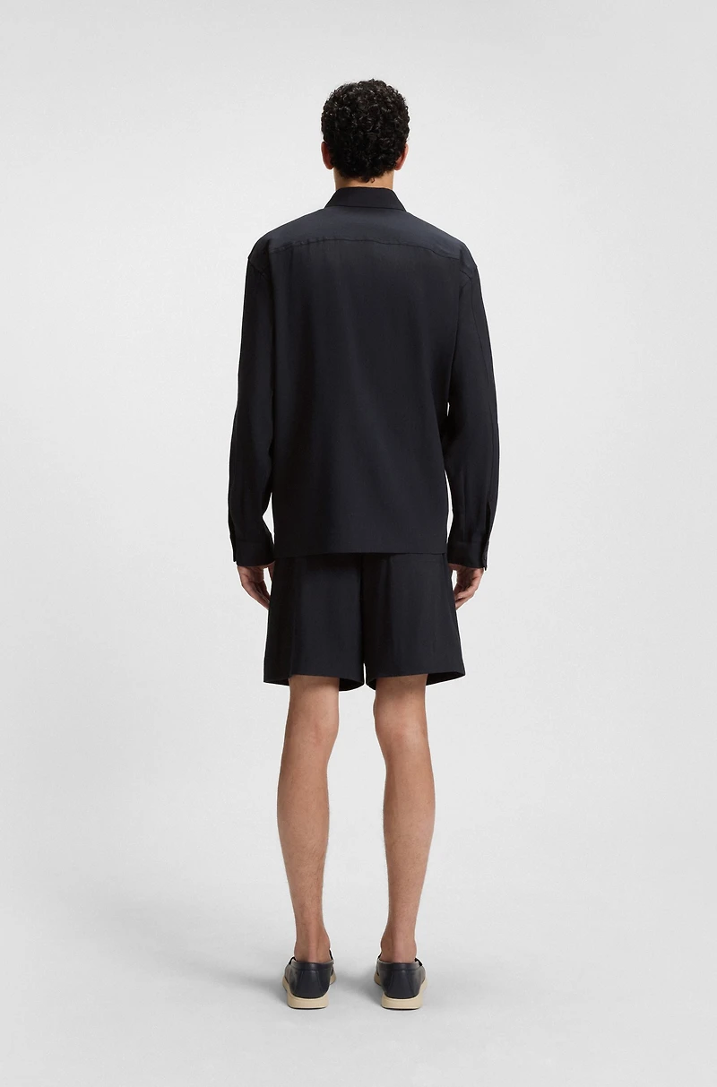 Relaxed-fit shirt an Italian-made linen blend