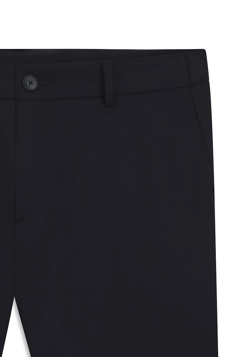 Slim-fit suit micro-patterned stretch fabric