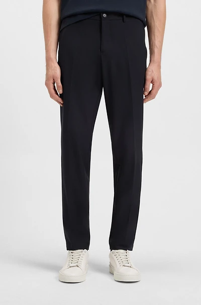 Slim-fit suit micro-patterned stretch fabric