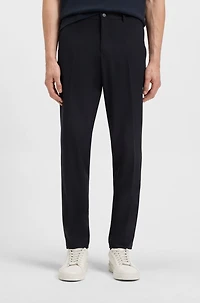 Slim-fit suit micro-patterned stretch fabric
