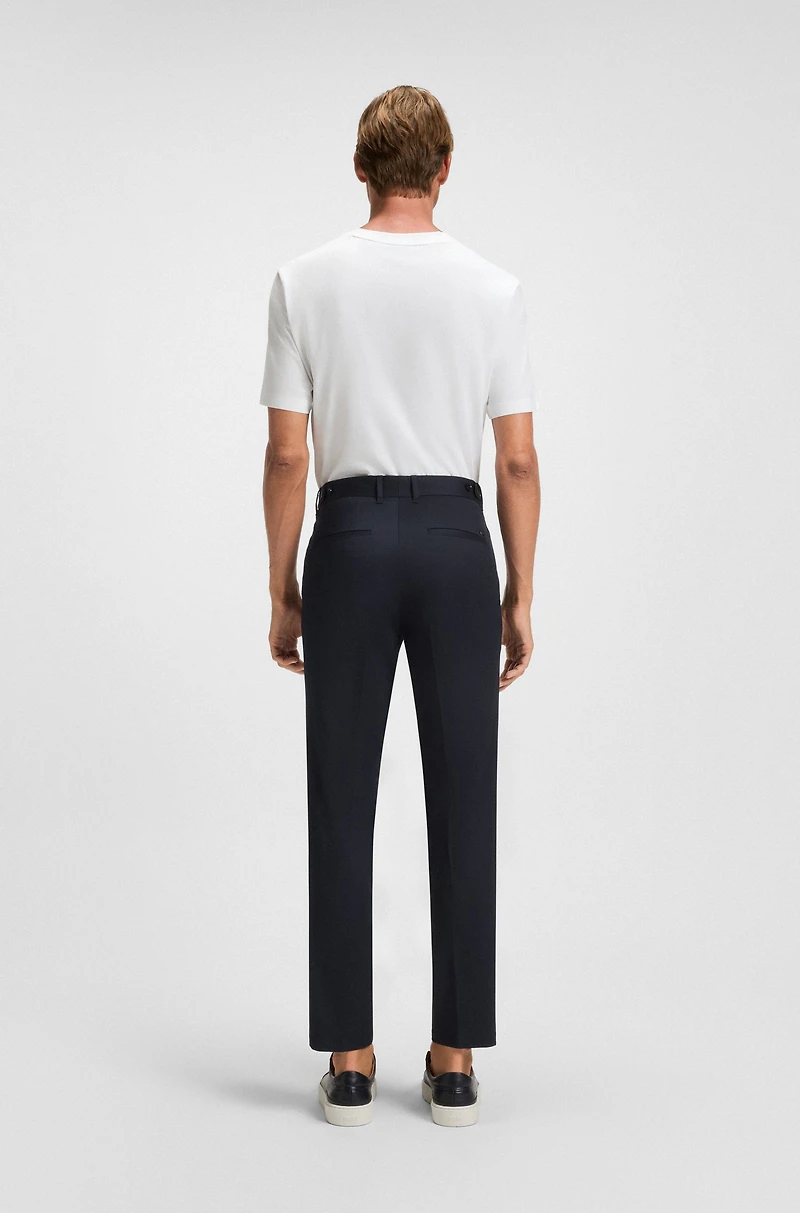 Formal trousers comfort-stretch cotton