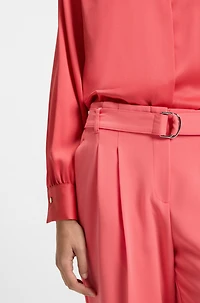 Regular-fit blouse stretch silk