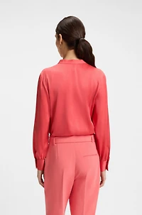 Regular-fit blouse stretch silk