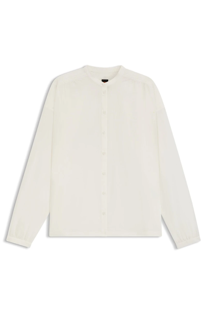 Relaxed-fit blouse cotton muslin