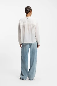 Relaxed-fit blouse cotton muslin