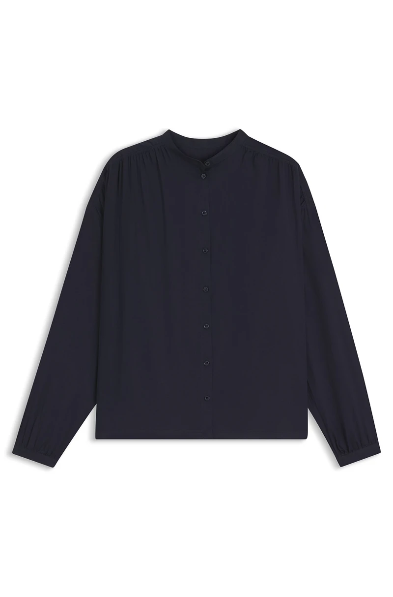 Relaxed-fit blouse cotton muslin