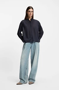 Relaxed-fit blouse cotton muslin