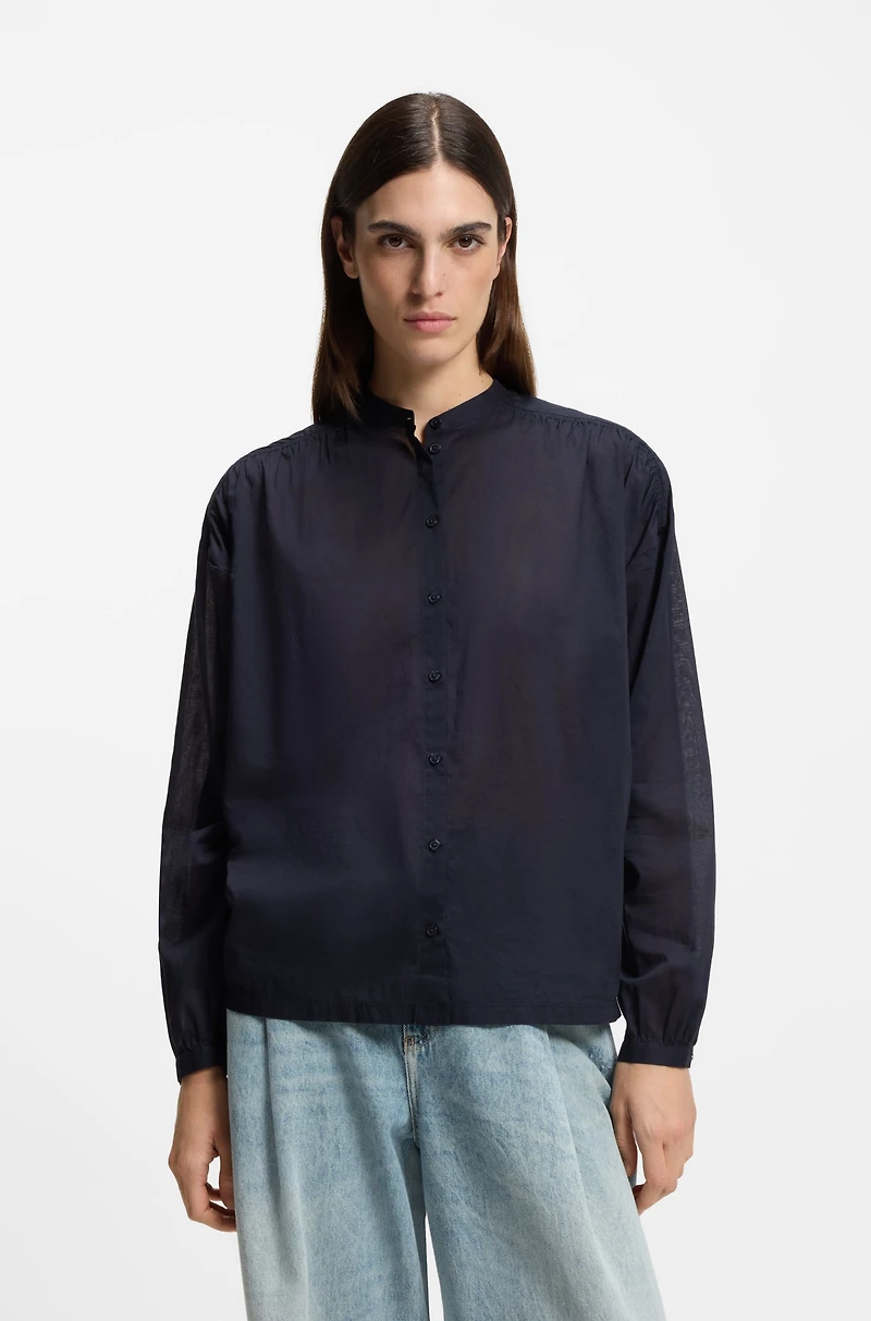 Relaxed-fit blouse cotton muslin
