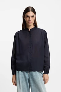 Relaxed-fit blouse cotton muslin