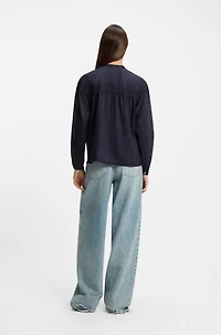 Relaxed-fit blouse cotton muslin
