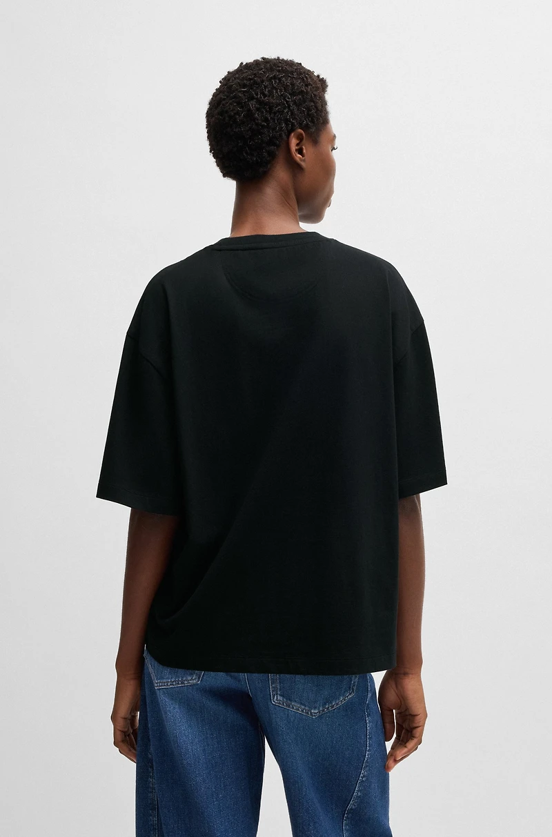 Oversize T-shirt cotton jersey with logo artwork