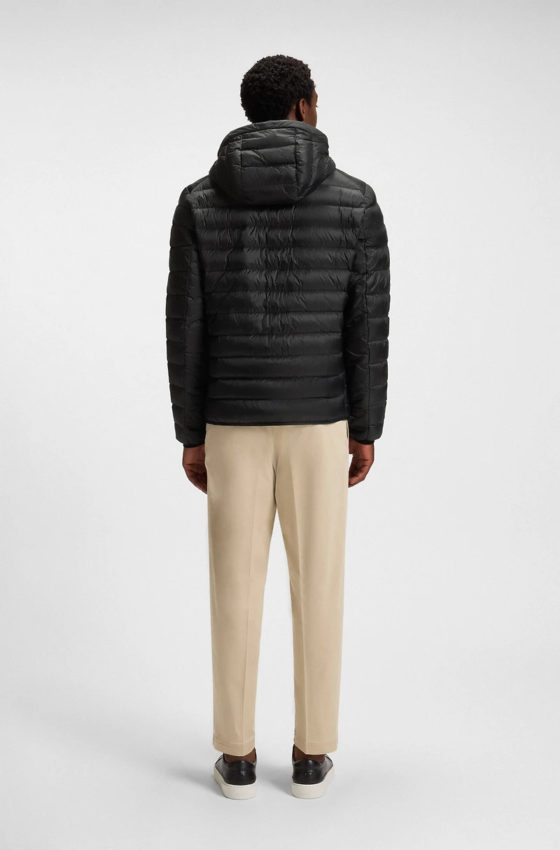 Down-filled jacket with water-repellent finish