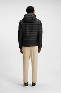 Down-filled jacket with water-repellent finish