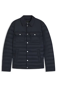 Down jacket with water-repellent finish