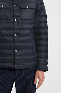 Down jacket with water-repellent finish
