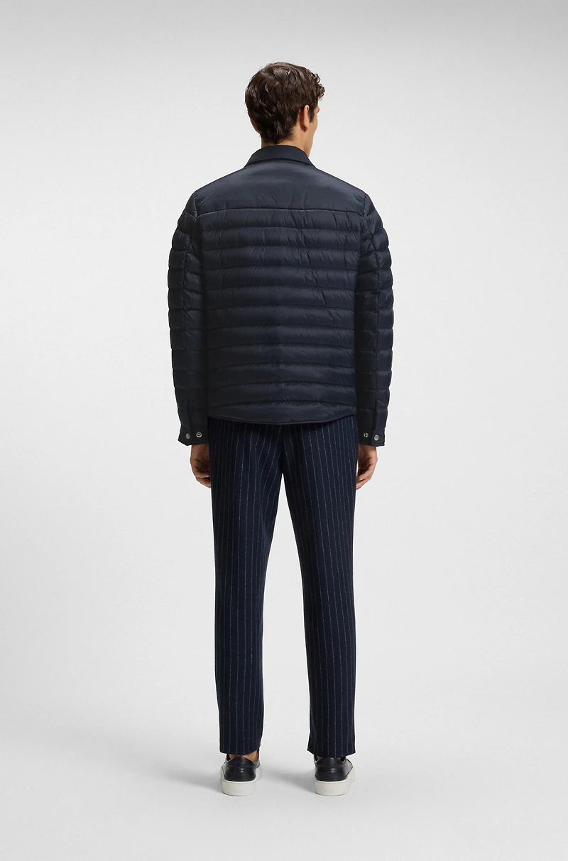 Down jacket with water-repellent finish