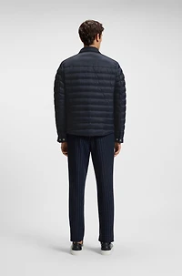 Down jacket with water-repellent finish