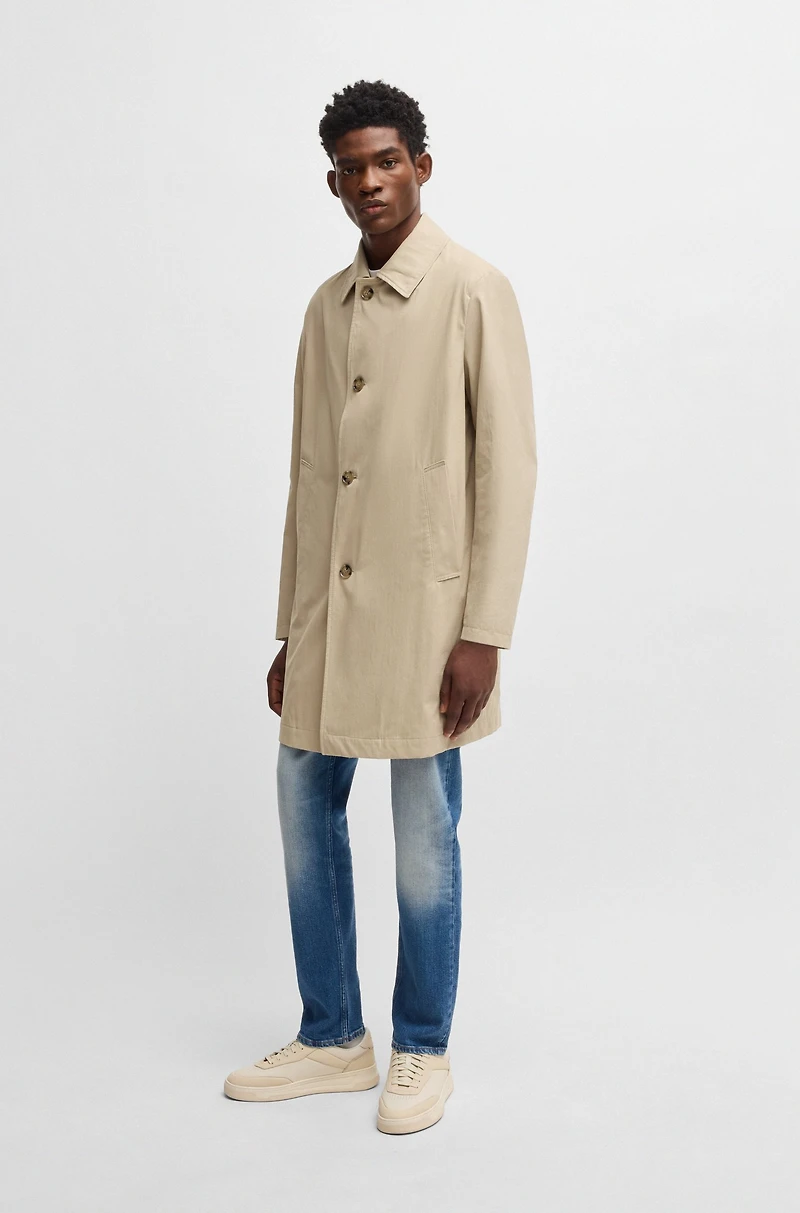 Classic-fit coat cotton