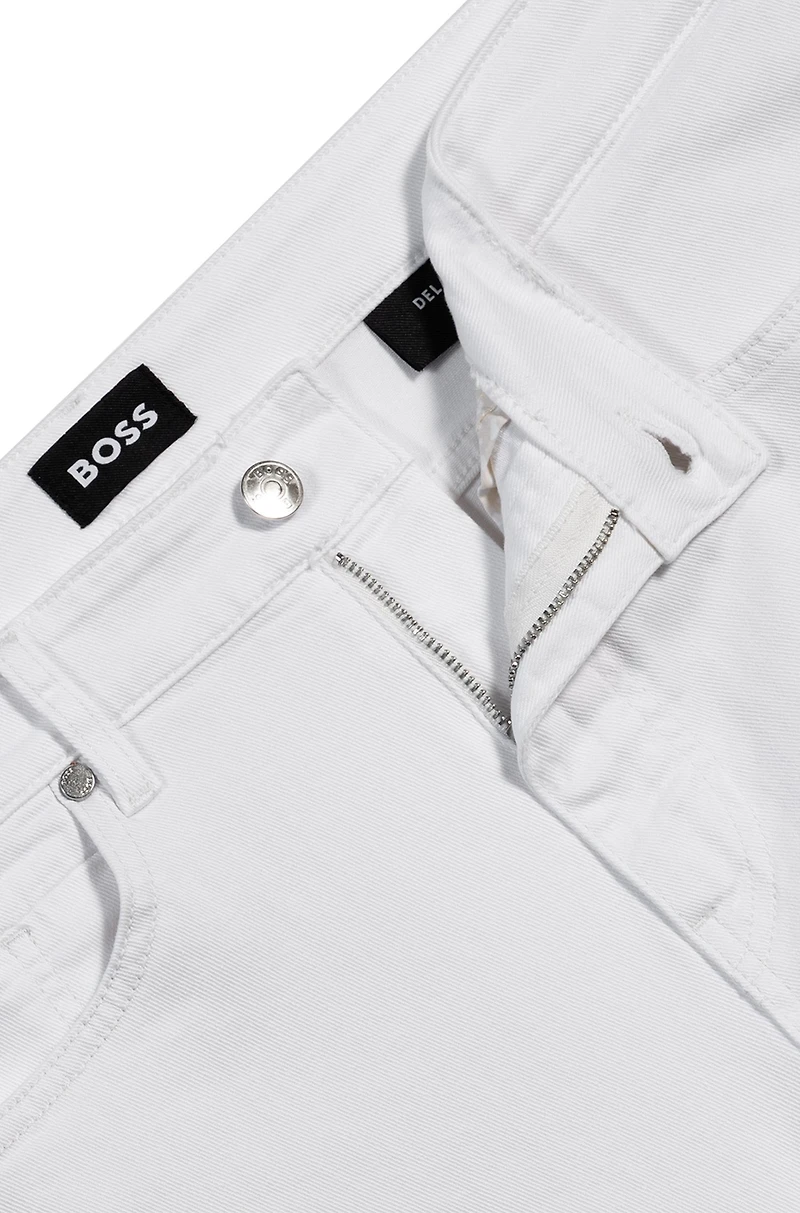 Delaware slim-fit jeans white comfort-stretch denim