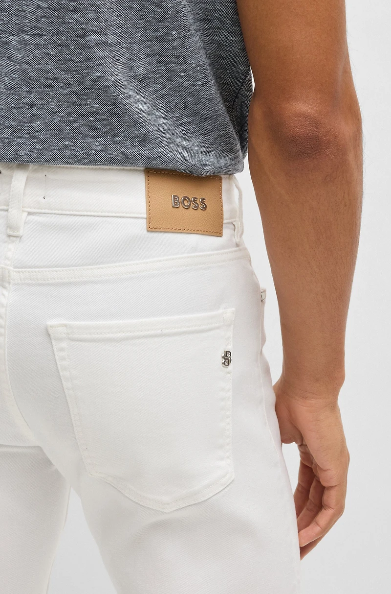 Delaware slim-fit jeans white comfort-stretch denim