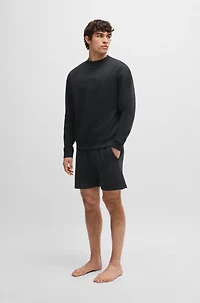 Relaxed-fit sweatshirt cotton terry with embroidered logo
