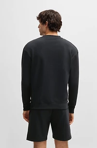 Relaxed-fit sweatshirt cotton terry with embroidered logo