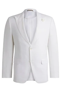 Slim-fit blazer linen canvas