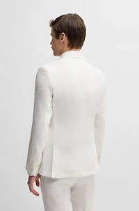 Slim-fit blazer linen canvas
