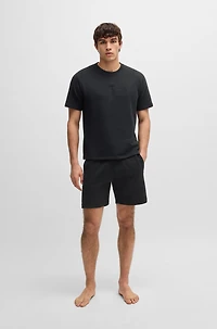 Cotton-terry T-shirt with embroidered logo