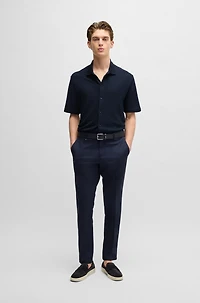 Regular-fit shirt waffle cotton