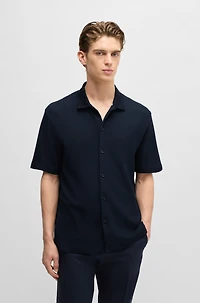 Regular-fit shirt waffle cotton