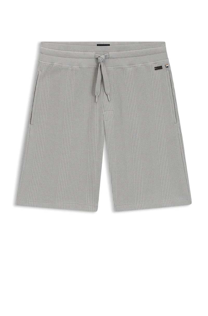 Cotton-blend shorts knitted jacquard