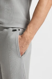 Cotton-blend shorts knitted jacquard