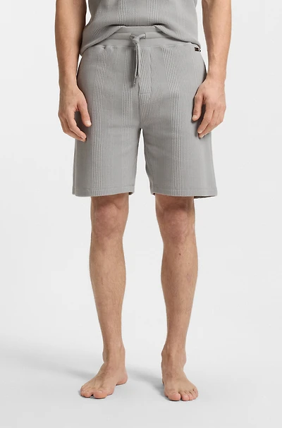 Cotton-blend shorts knitted jacquard