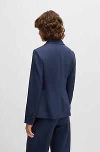 Regular-fit blazer micro-check virgin wool