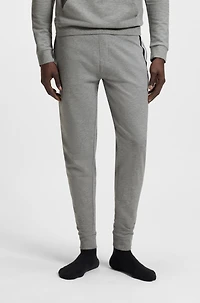 Cotton-terry tracksuit bottoms with stripe print