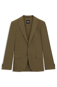 Modern-fit suit jacket a stretch-linen blend