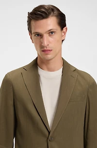 Modern-fit suit jacket a stretch-linen blend